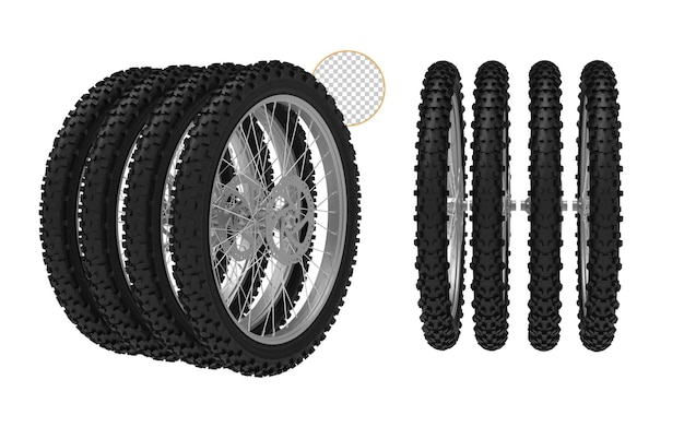 PSD neumático de moto fondo aislado