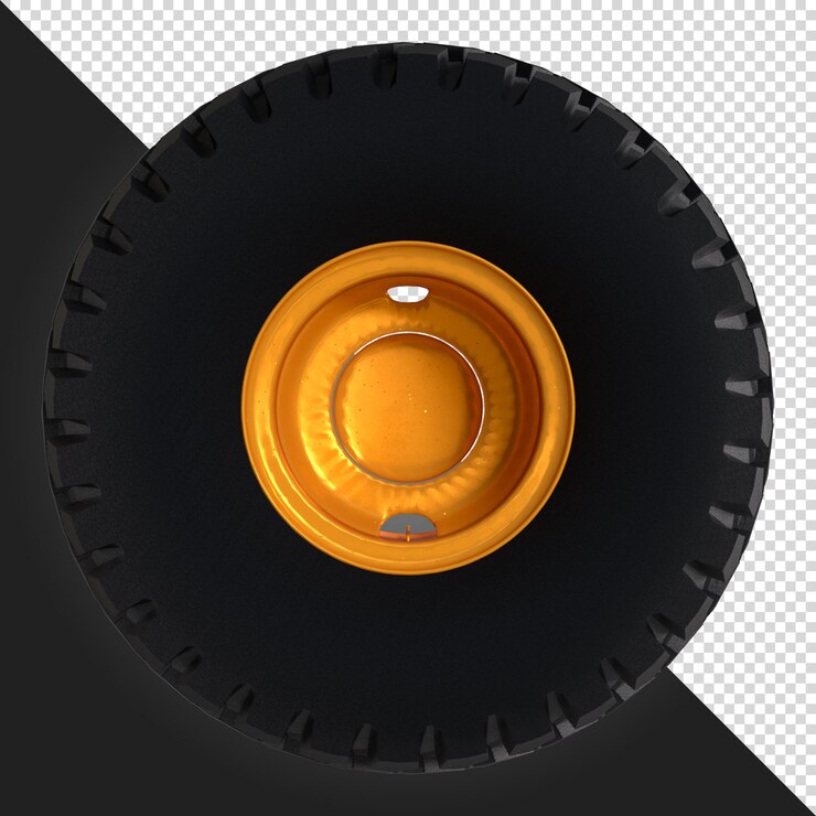 PSD neumático de tractor y maquinaria pesada modelo de vista frontal 1 lado 2