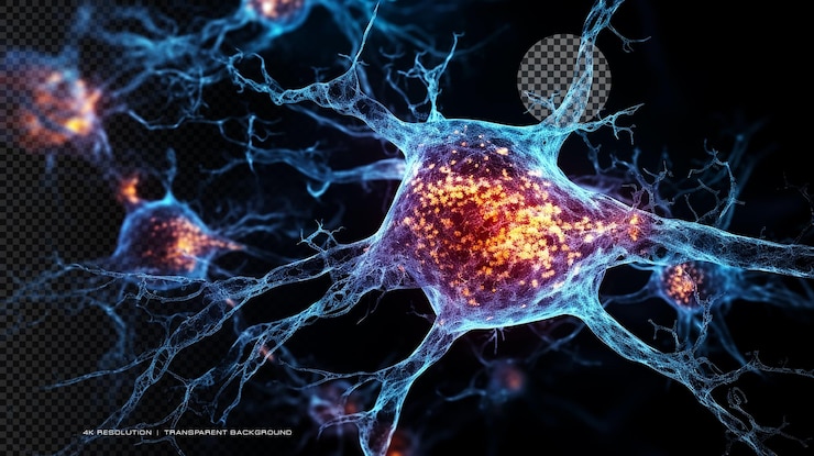 PSD neurobiologie zeitschrift sci fi astrozyten im transparenten hintergrund
