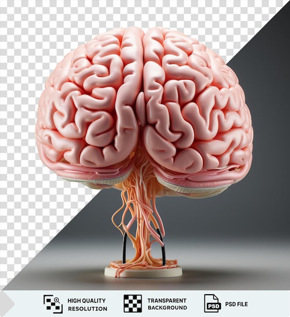 Neurocientíficos realistas modelo cerebral psd png aislado del fondo