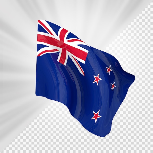 PSD neuseeland-flagge 3d-rendering
