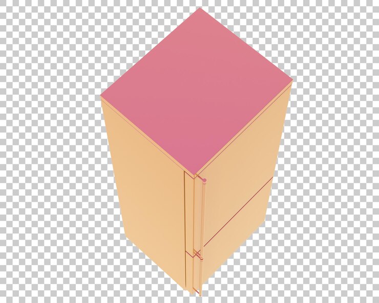 PSD nevera aislada sobre fondo transparente ilustración de renderizado 3d