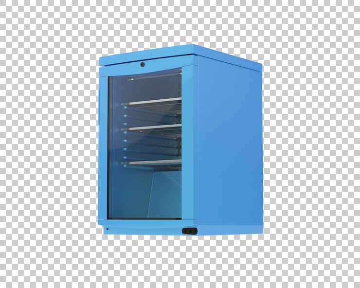 PSD nevera aislada sobre fondo transparente ilustración de renderizado 3d