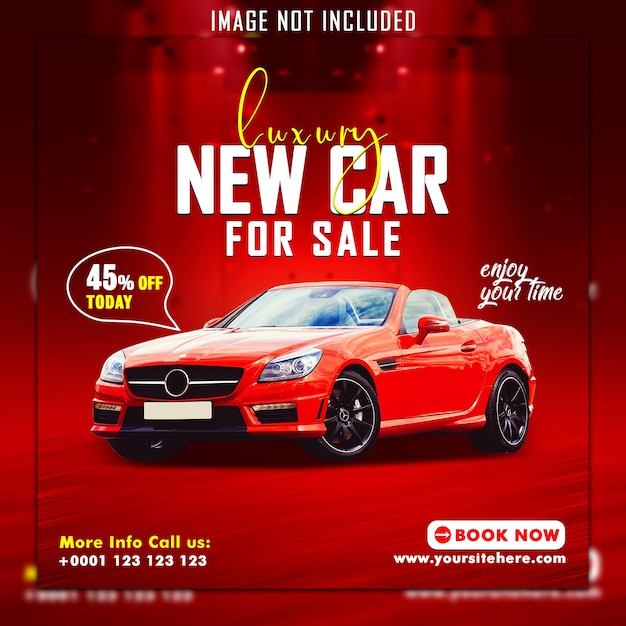 New car sale social-media-post und instagram-banner-vorlage