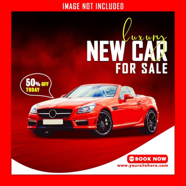 New car sale social-media-post und instagram-banner-vorlage