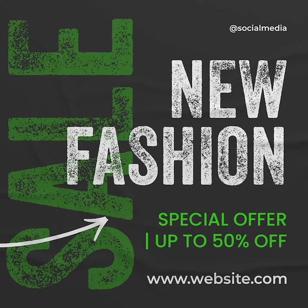 New fashion sale instagram-post-vorlage mit psd-design