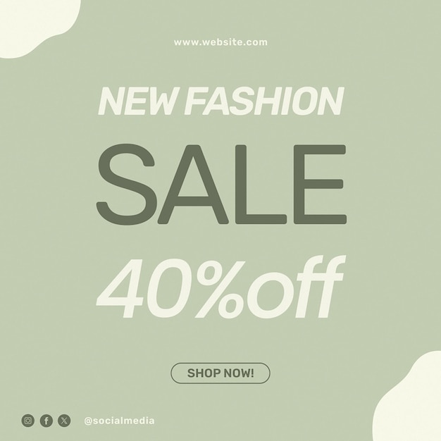 NEW FASHION SALE Instagram-Post-Vorlage mit PSD-Design