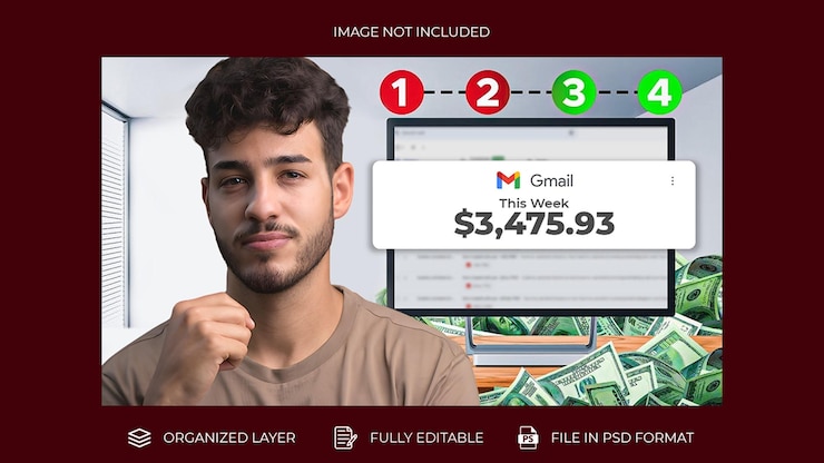 PSD new modern youtube thumbnail design