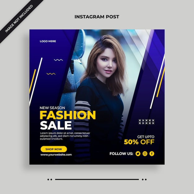 New season fashion sale web-banner oder social media post, instagram banner vorlage