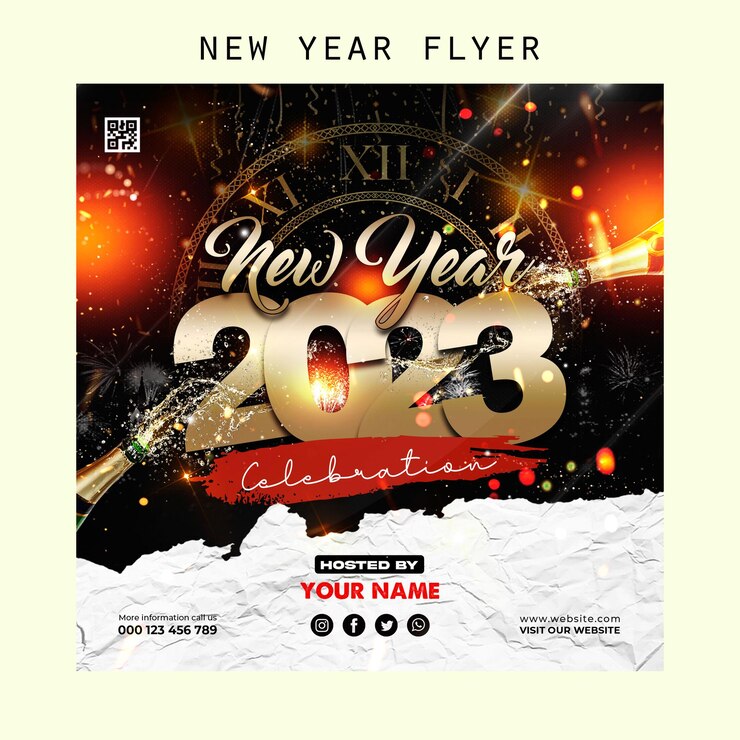 PSD new year 2023 poster