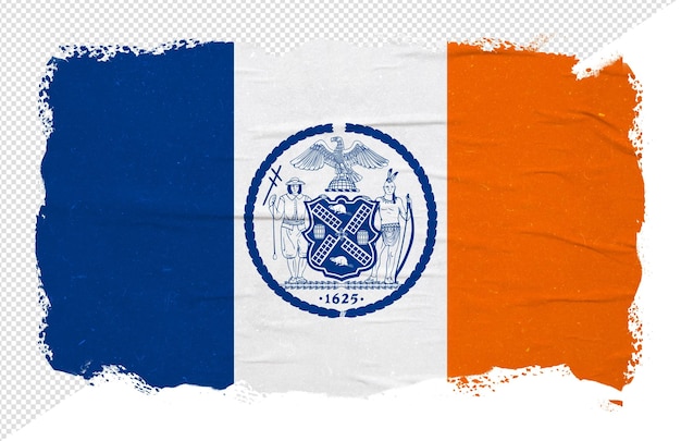 New york city abstrakte flagge mit tintenstricheffekt