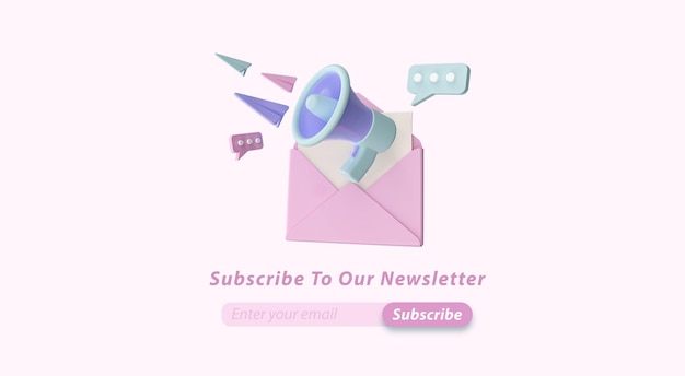 Newsletter mit 3D-Darstellung abonnieren