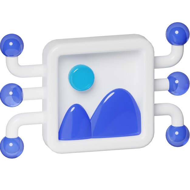 NFT Arte Tecnologia do Futuro 3D Azul