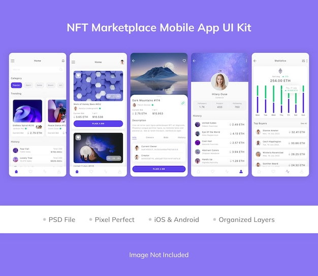 NFT Marketplace Mobile App UI-Kit