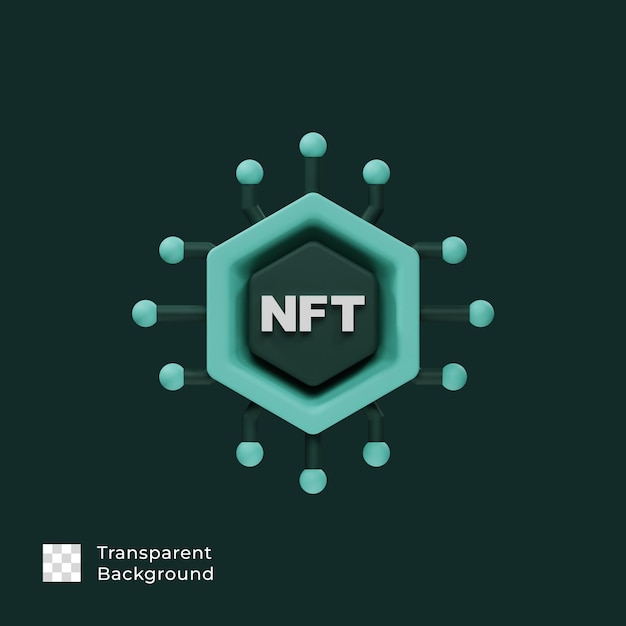NFT-Netzwerk 3D-Symbol