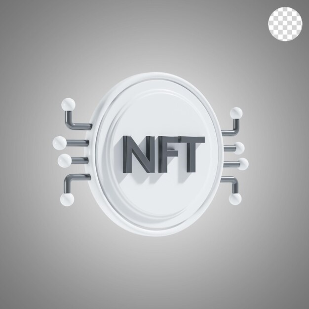 PSD nft-netzwerk 3d-symbol