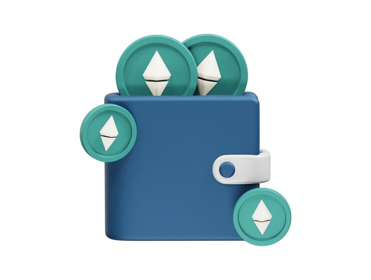 PSD nft wallet 3d icono ilustración vectorial 3d renderización