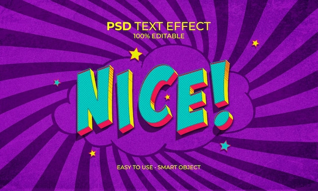 PSD nice effet de texte pop art