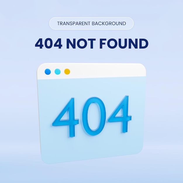 PSD nicht gefunden 3d-rendering-illustration 404