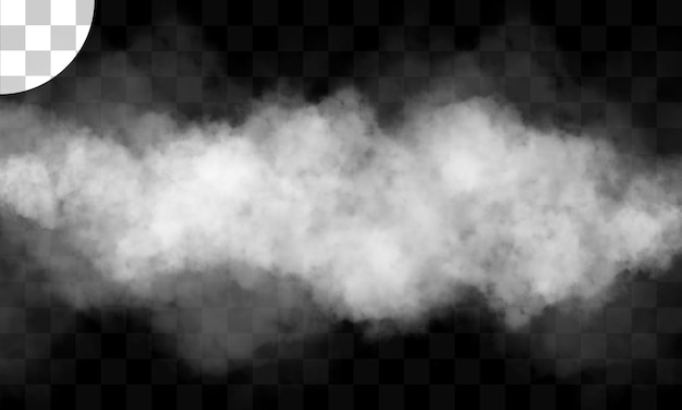 PSD niebla o humo aislado transparente efecto especial blanco vector nubosidad niebla o fondo de smog