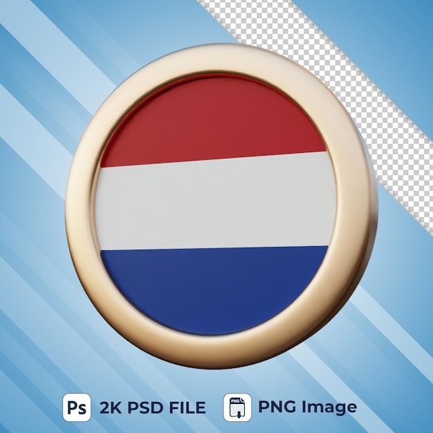 PSD niederländische flagge 3d