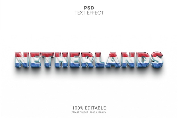 PSD niederlande psd bearbeitbares texteffektdesign