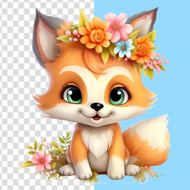 Niedliche fuchs-aquarell-clipart