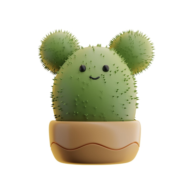 PSD niedlicher 3d-kaktus