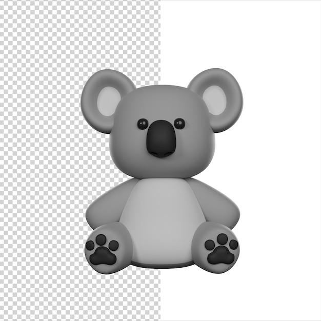 Niedliches Koala-Spielzeug mit 3D-Charakter