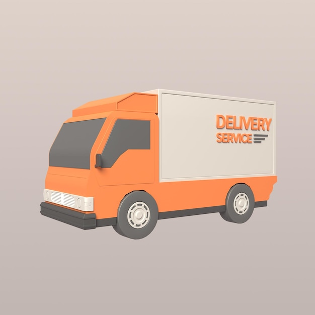 niedriger Poly-Lieferwagen