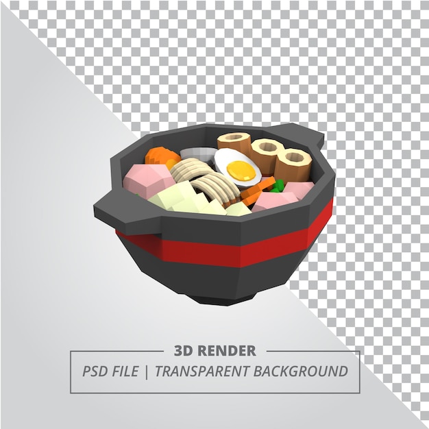 NIEDRIGES POLY-ODEN 3D RENDERN
