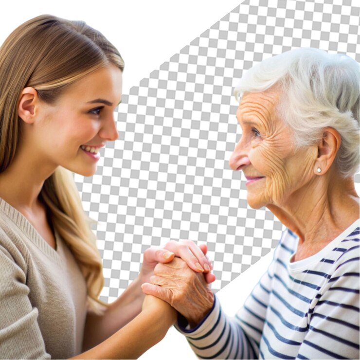 PSD la nieta tomando una selfie con la abuela