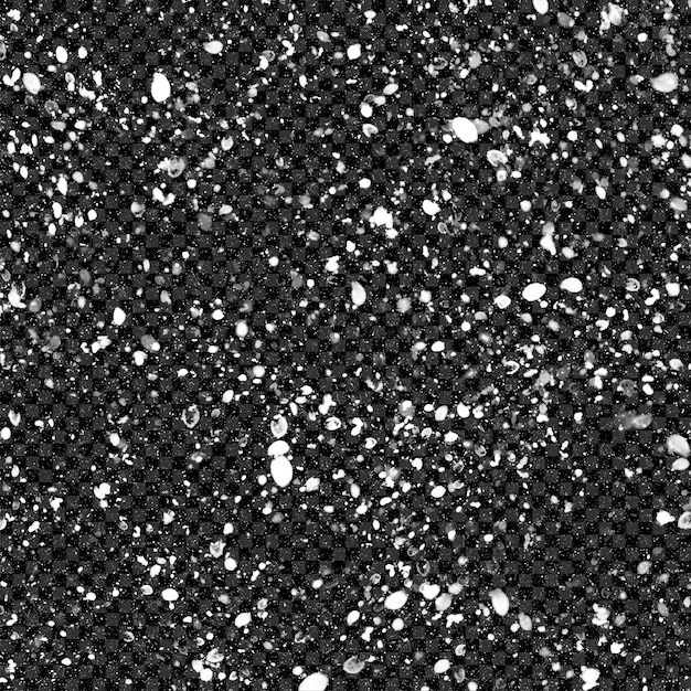 La nieve cae sobre un fondo transparente