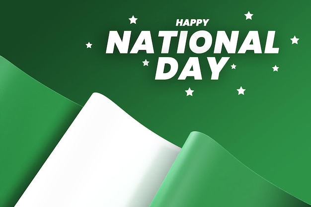 Nigeria-flaggendesign, nationaler unabhängigkeitstag, banner, editierbarer text und hintergrund