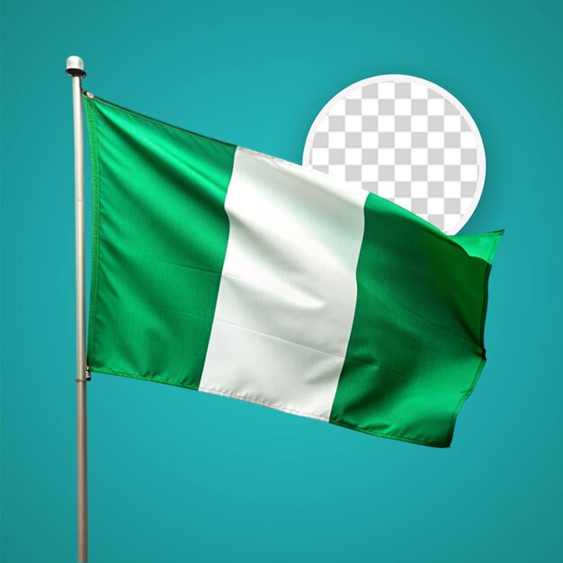 PSD nigerias nationalflagge isoliert 3d weißer hintergrund