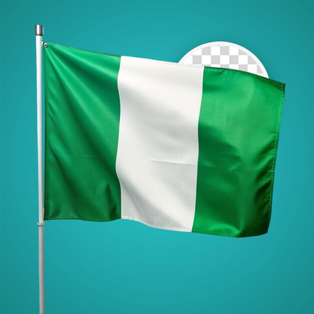 PSD nigerias nationalflagge isoliert 3d weißer hintergrund