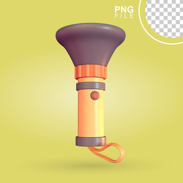 Nighttime Companion Icono 3D Ilustración de una linterna para uso nocturno