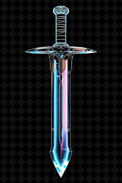 Nimble Dagger 16-Bit-Pixel mit Klinge und Hilt mit eleganter Bl Y2K-Form Neon-Farbkunstkollektionen