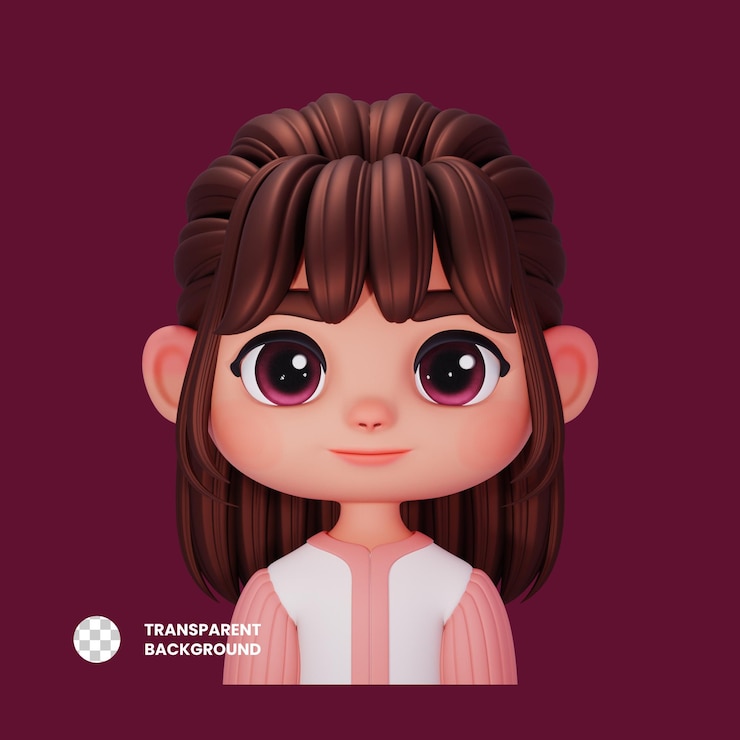 PSD niña avatar en 3d