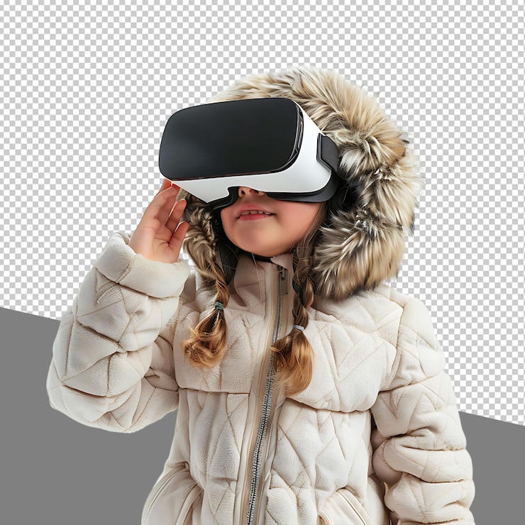PSD niña png niño y bebé dector aislados en fondo transparente