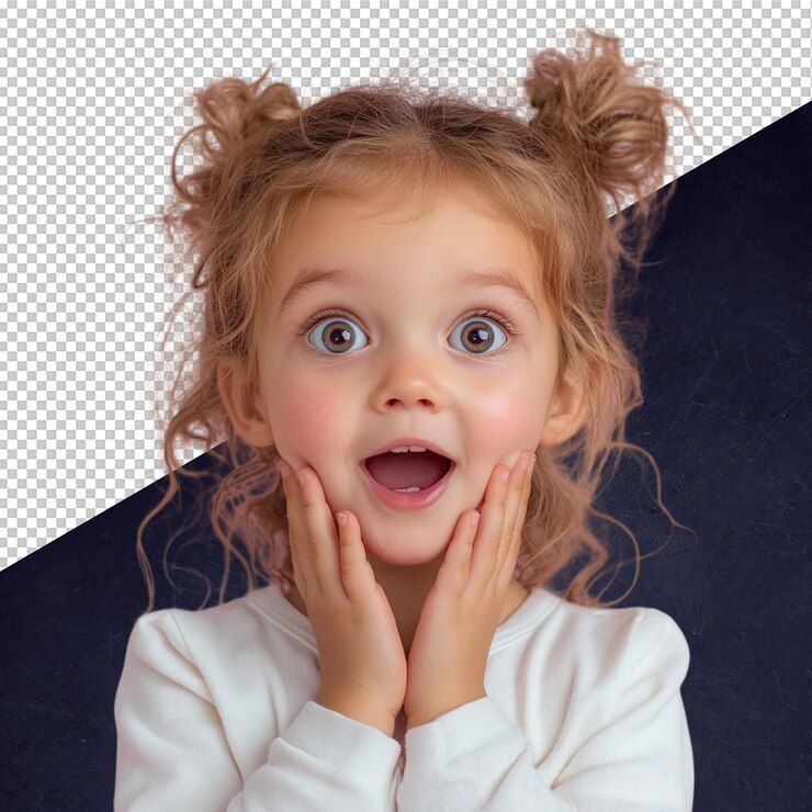 PSD la niña sorprendida