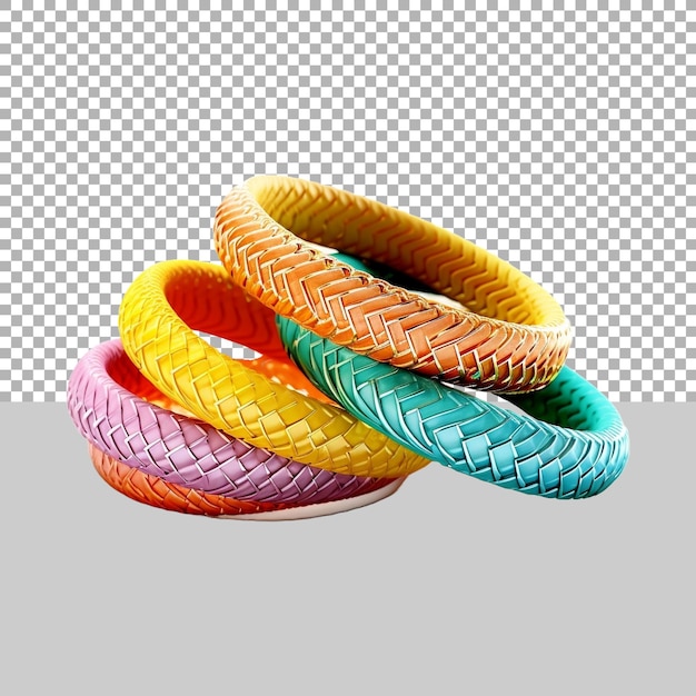Niñas brazalete tradicional indio en un fondo transparente Ai Generado