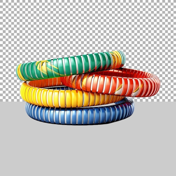 PSD niñas brazalete tradicional indio en un fondo transparente ai generado