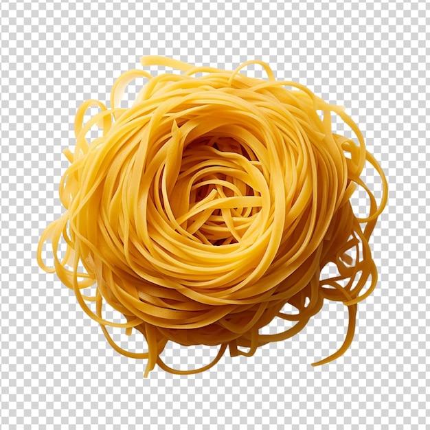 PSD ninho de pasta isolado em um fundo transparente vista superior