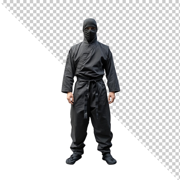Ninja aislado en un fondo transparente