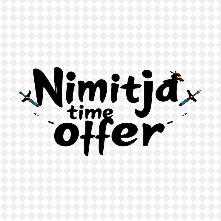 PSD ninja text oferta de tiempo limitado con shurikens y decoraciones furtivas el texto es elegante y afilado