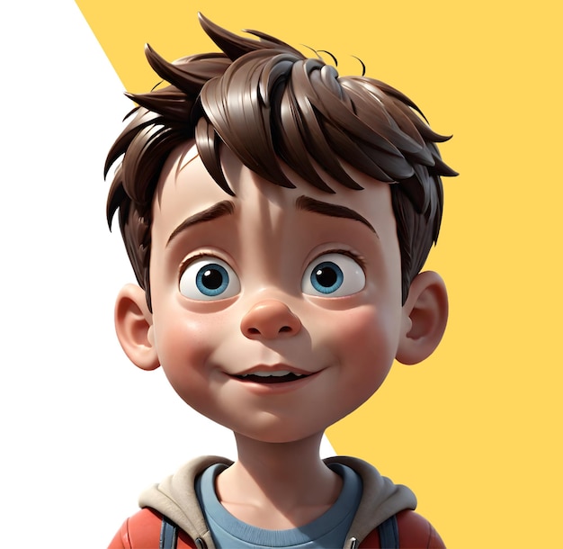 PSD niño adorable en 3d