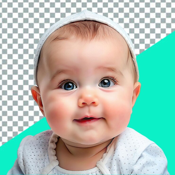 PSD un niño adorable sonriendo con confianza
