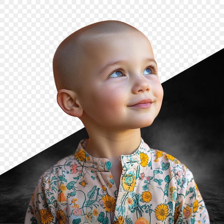 PSD un niño con una camisa que dice una imagen de un niño de ojos azules