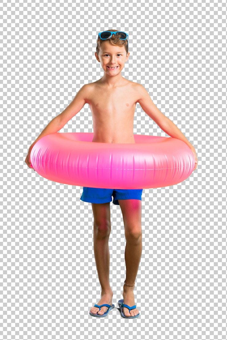 PSD niño feliz en vacaciones de verano